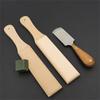 Double Sided Leather Strop, Leather Paddle Honing Strop with Ergonomic Handle