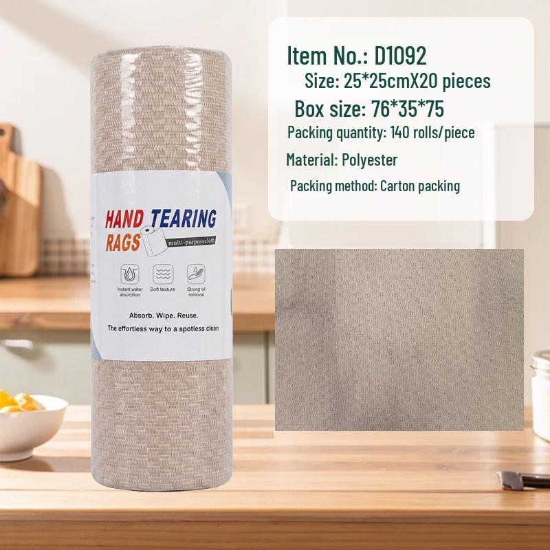 Thick Tearable Kitchen Towels - Absorbent & Easy-to-Clean Dishwashing Wipes