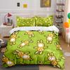 Cartoon Rabbits And Carrot Background Print Bedding Set 1 Duvet Cover 2 Pillowcases For Adult And Children Luxury Gift Full Size