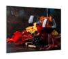 GLASS PROTECTIVE PLATE FOR STOVE 60x52 WINE