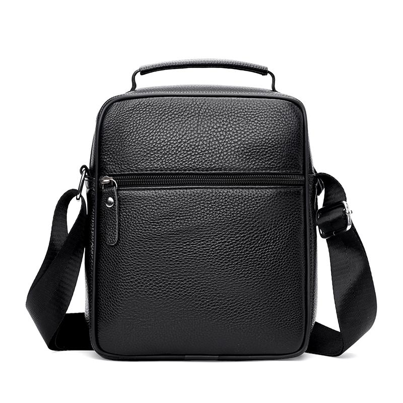 Men's Business Casual Messenger Bag – Leather Shoulder Sling with Retro Design for Daily Carry