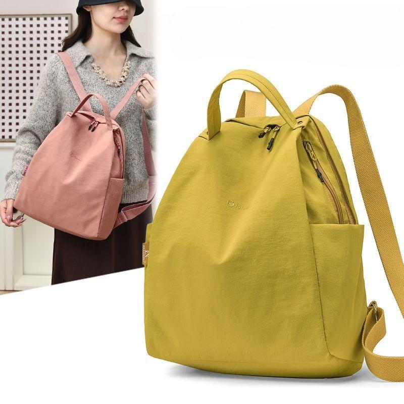 Nylon Women Backpack Waterproof Large Capacity Casual Lazy Style Hand & Shoulder Bag