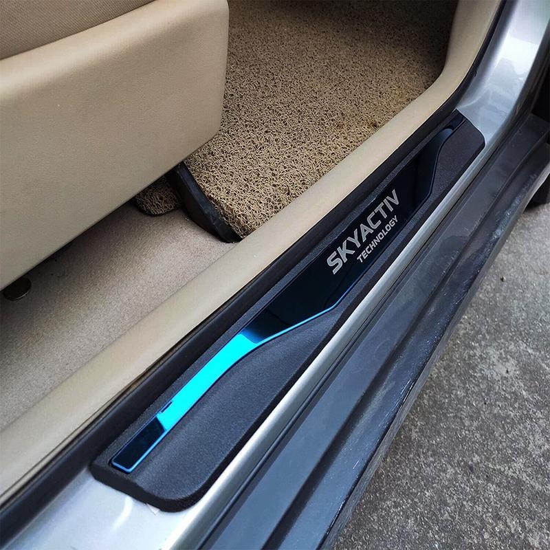 Car Accessories For Mazda CX-5 CX5 2024 Car Door Sill Protector Styling Stickers Auto Pedal Threshold Cover Trim