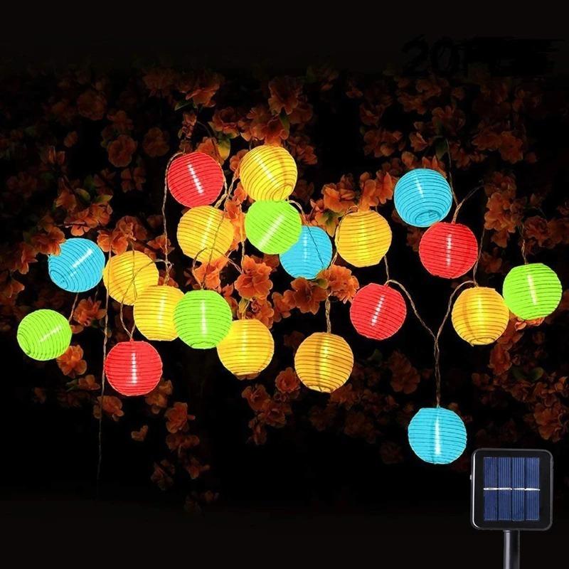 Waterproof Lantern 10/20/30 LEDs Solar String Light 3.5/5/6.5M Outdoor Garland Fairy Lamp for Christmas Garden Wedding Party Festival Deco