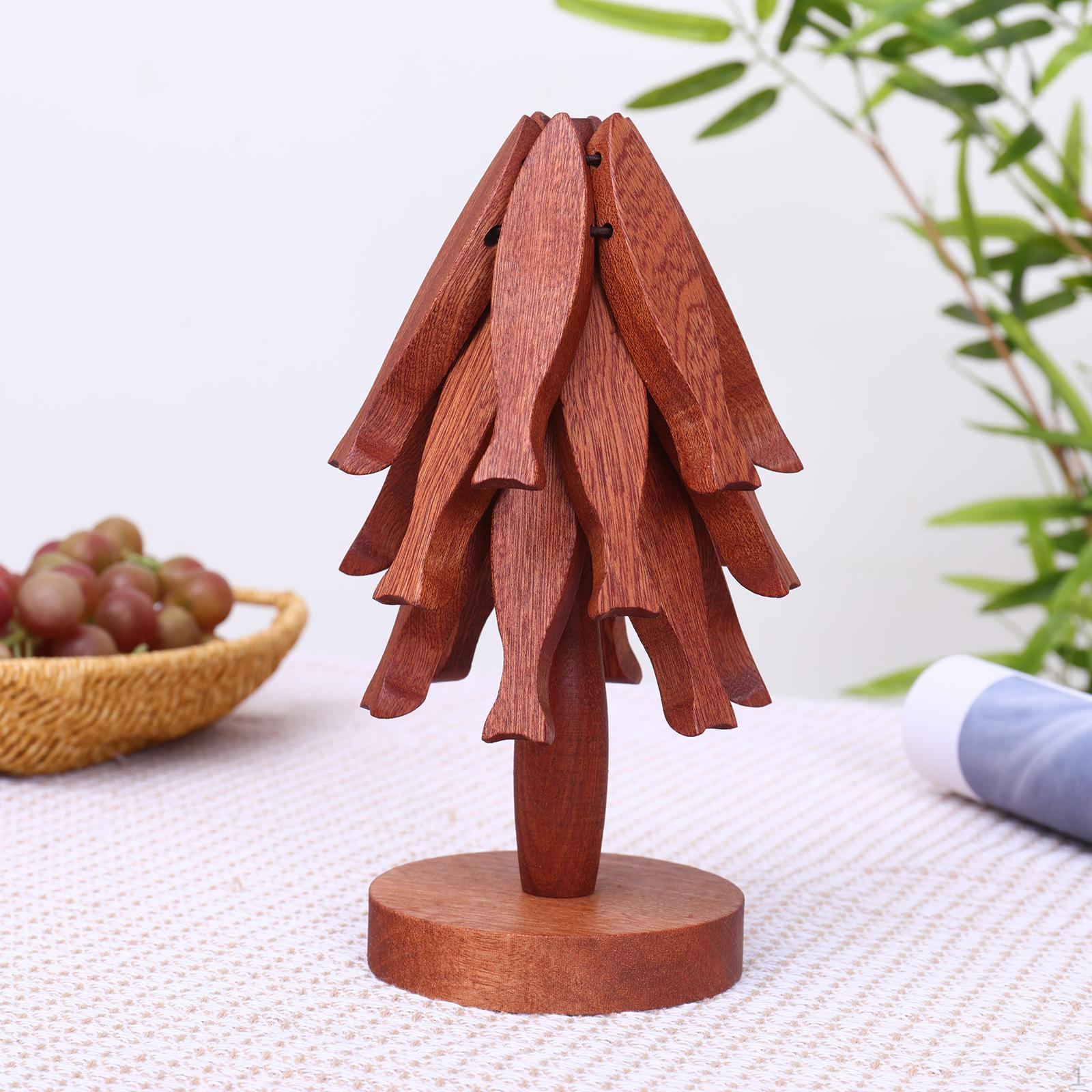 

Подставки под напитки Подставка под елку Складная деревянная подставка для посуды для держателей кастрюль Чаши Чайники Тарелки 3 pieces