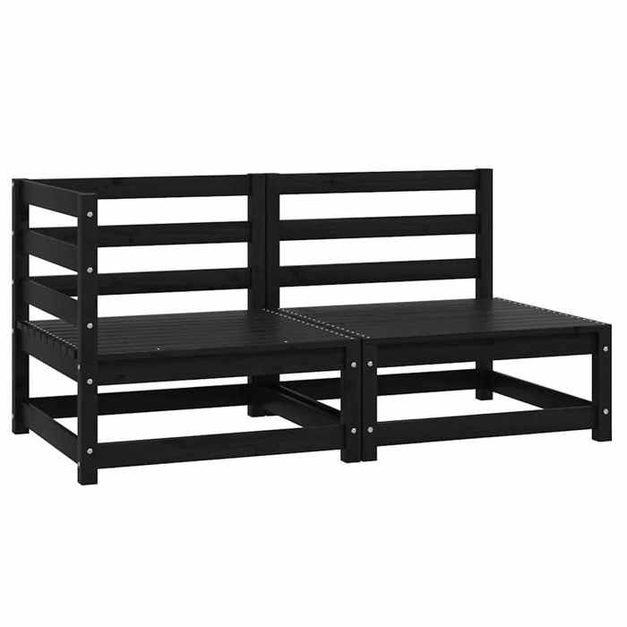 VidaXL Garden Lounge Set 2 Pcs Patio Furniture Outdoor Furniture Garden Furniture Patio Furniture Black 805694