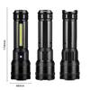 30W Powerful Spotlight  LED Flashlight with COB Side Light Type-C Charging Lantern Strong Bright Torch for Fishing Camping Lamp