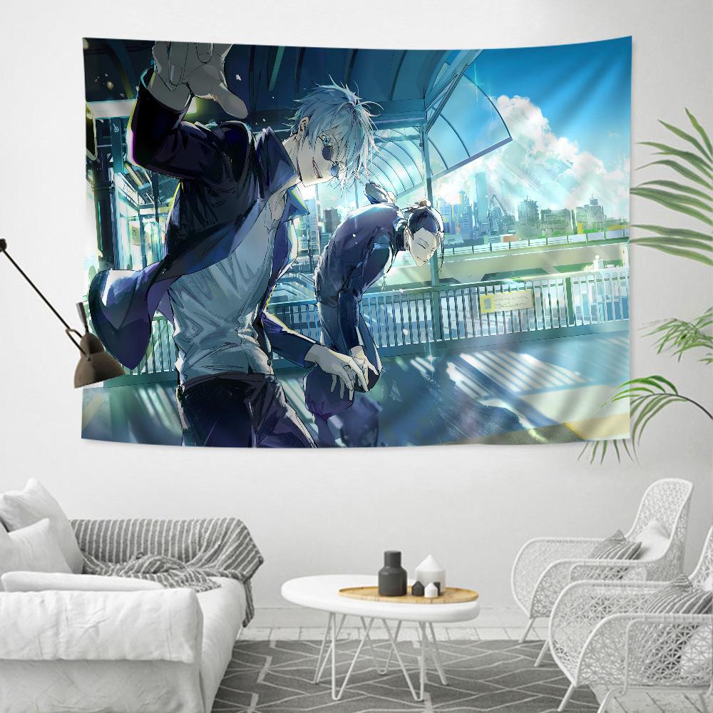 Jujutsu Kaisen Gojo  Geto Tapestry BL Anime Character Print Sky Background Wall Hanging for Otaku Bedroom  Anime Fans Decor