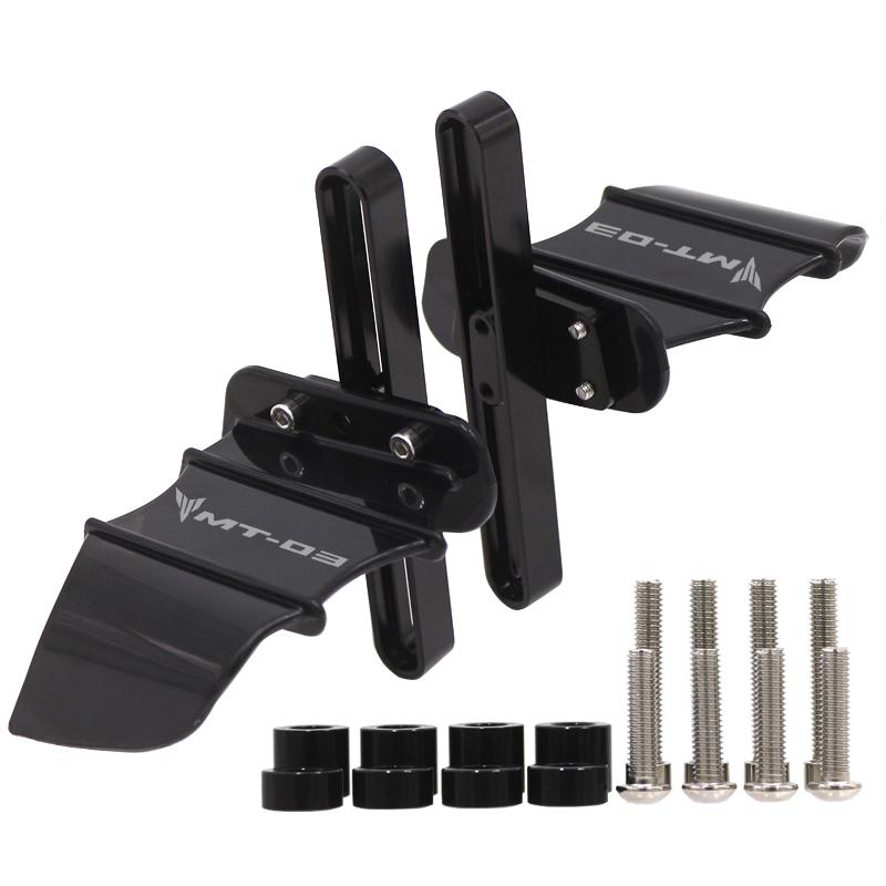 Αξεσουάρ Μοτοσυκλέτας Για YAMAHA YZF R3 R25 MT03 MT25 MT 03 25 MT-03 Μπροστινός Τροχός Σταθερό Αεροδυναμικό Πτερύγιο Πτερύγιο Νυχτερίδας Μπροστινός Τροχός
