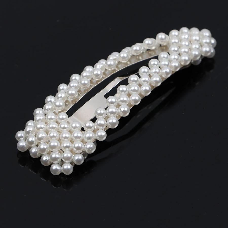 Elegant Head Jewelry Women Hairpins Crystal Beads Handmade Snap Barrettes Clip Fashion Decoration Hair Accessories Wedding Gifts