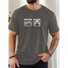 Men's T-Shirt 100%  Summer Casual Soft Creative Letter Print Round Neck Breathable Short Sleeve T-Shirts 2025 New Tees