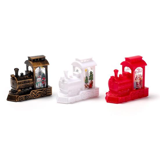 Lighted Vintage Truck Decor Christmas Snow Ball with Swirling Glitter Battery Operated LED Water Car Decoration for Home Holiday Decor