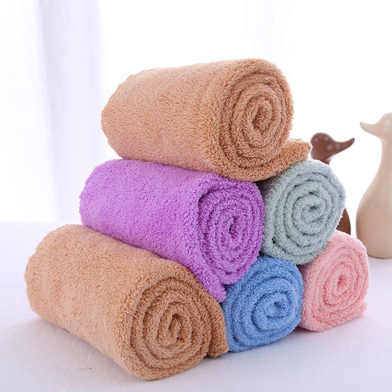 Coral Fleece Towel Bath Towel Enlarged and Thickened Soft Absorbent Lace 70*140 Quick-drying Beach Towel