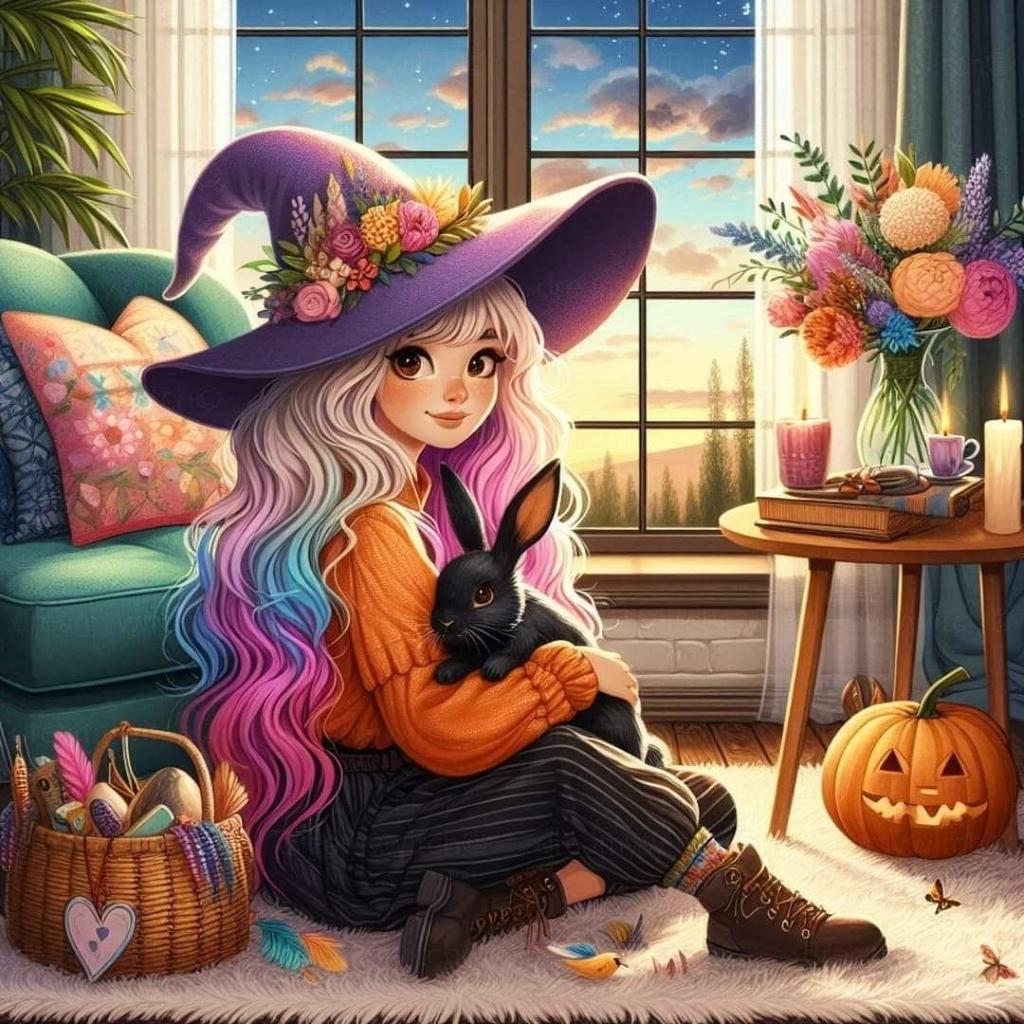 Cartoon Junge Hexe 5D Diamantmalerei Kits Anime Süßes Magisches Mädchen Handgemacht DIY Bohrer Mosaik Stickerei Kreuz