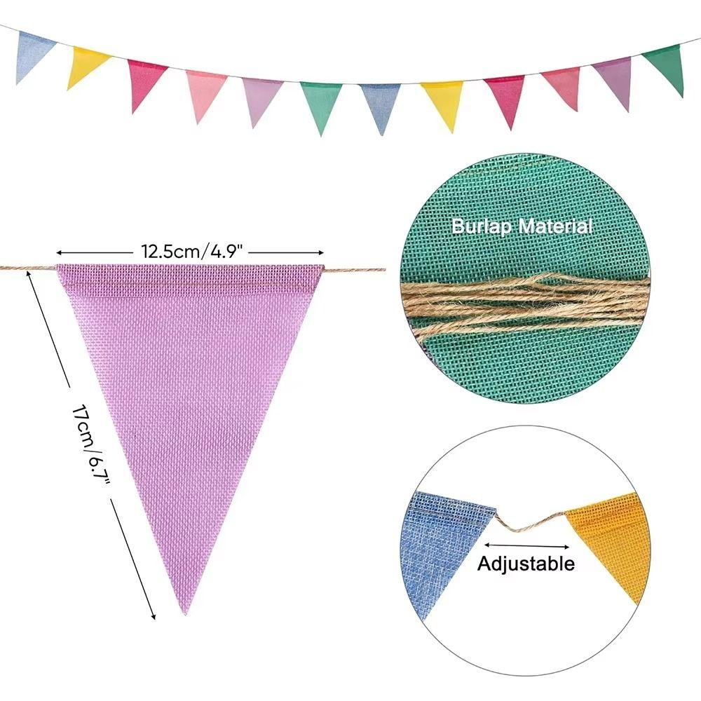 1Pcs 12 Flags Colorful Flag String  for Happy Birthday Party Wedding Decoration