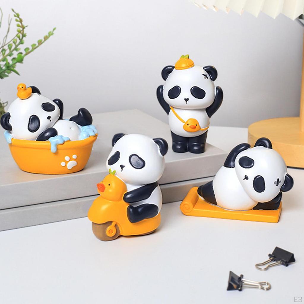 Adorable Resin Panda Figurine for Home Decor and Gift Giving