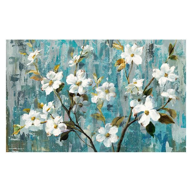 Modern Abstract Painting Printed On Canvas Tree Flowers Art Posters and Prints Wall Art Pictures for Living Room Home Decor No Frame