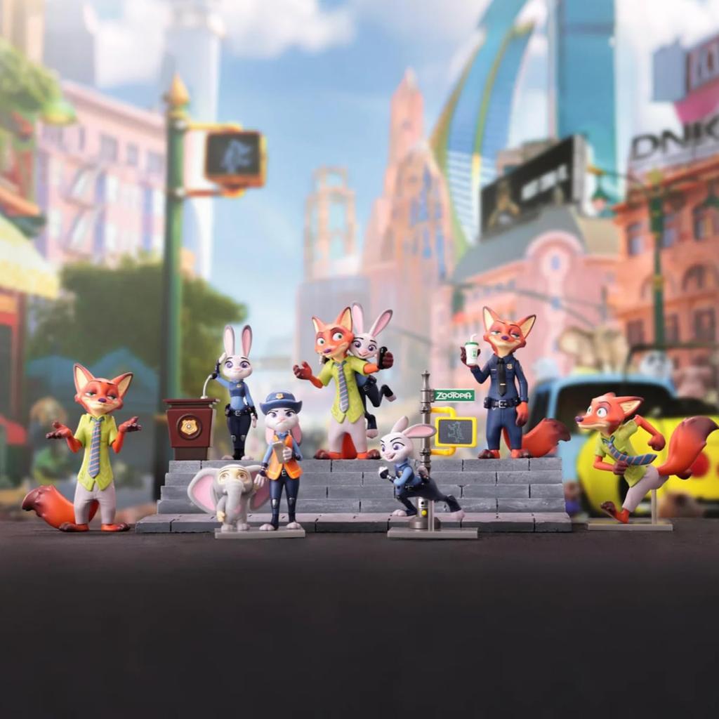 TOP TOY Disney Zootopia Judy & Nick Story Series [1 Piece] Gachapon Blind Box Figure Soft Vinyl PVC Premium Toy Birthday Gift for Disney Character