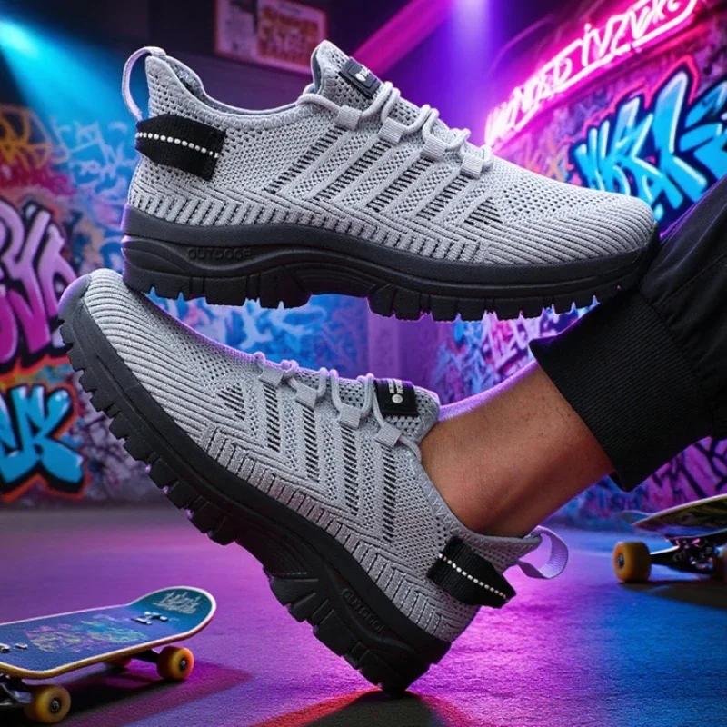 Men's Running Shoes Omfortable Lightweight Unique Mesh Design Sneakers Super Light Dry Outdoor Adventure Tennis Shoes for Men