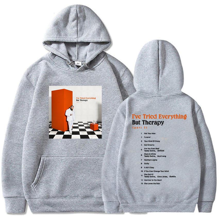 I've Tried Everything But Therapy Party 2 Album Hoodies TeddySwims Famous Singer Printing Sweatshirts Women Clothes