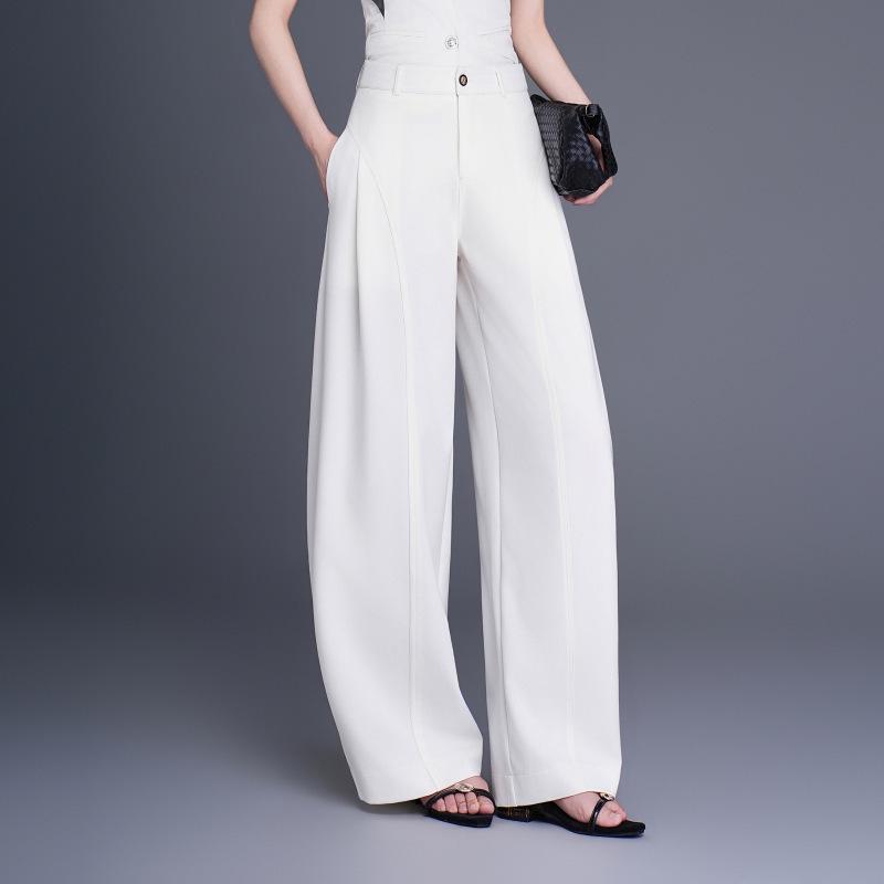 Vielseitige High-Waist-Hose mit weitem Bein: Neuer Frühjahrsartikel, Lockerer, Fließender Gerader Schnitt, Bodennah, Schlankmachend und Lässig