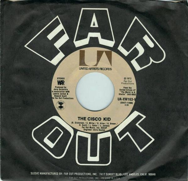 

7inch Record WAR - The Cisco Kid UAXW163W United Artists 1972 US Soul/Funk Used