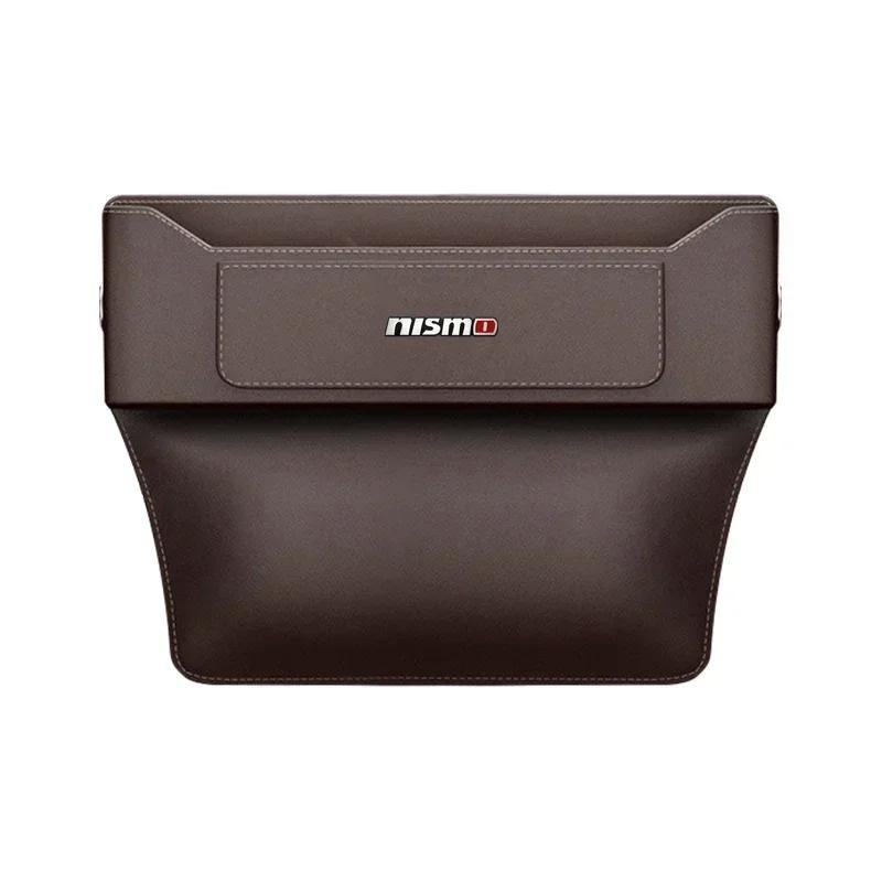 Car Seat Gap Storage Box Leather Crevice Side Pocket Wallet For Nissan Nismo Tiida Teana GTR Juke Note Versa Almera Accessories