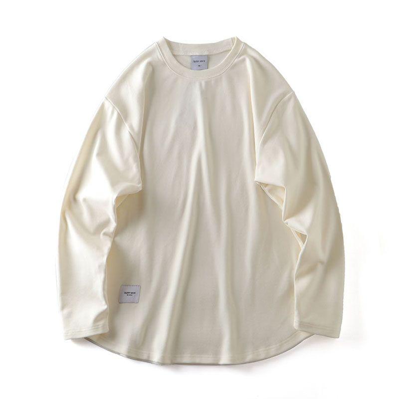 Dralon Bottoming Shirt Men's Autumn and Winter Thermal Underwear Foreign Trade Cattle Goods Heating Cationic Round Neck Long Sleeves Shirt