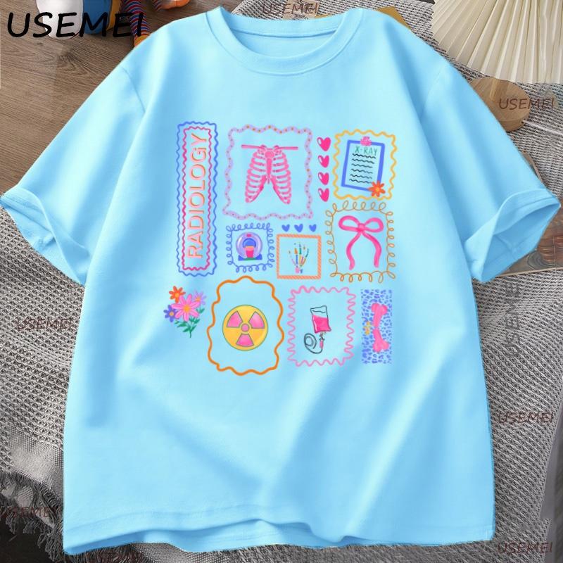 

Radiology T Shirt Xray Radiologist Rad Tech TShirt Unisex Women Casual Cotton Short Sleeve Tshirt Streetwear Graphic Tees Clothes 4XL