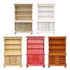 Portable 1 12 Scale Miniature Sturdy Wood Bookcase Dollhouses Furniture Three Layers Display Decoration for Kids