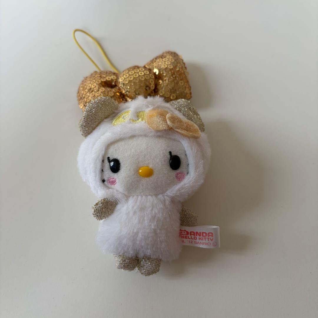 Hello Kitty Plush Mascot Panda Gold