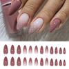 Mandel Aufklebe-Nägel Glänzend Falsche Nägel Aufklebe-Nägel in 12 Größen, 24 Stück Französische Nagelspitzen für DIY Nagelkunst Dekorationen