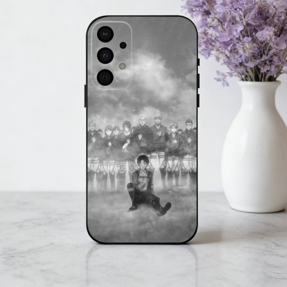L-Levi A-Ackerman A-Attack O-On T-Titans phone Case For Samsung Galaxy A73,A72,A71,A70,A53,A52,A51,Others Soft Black Shell