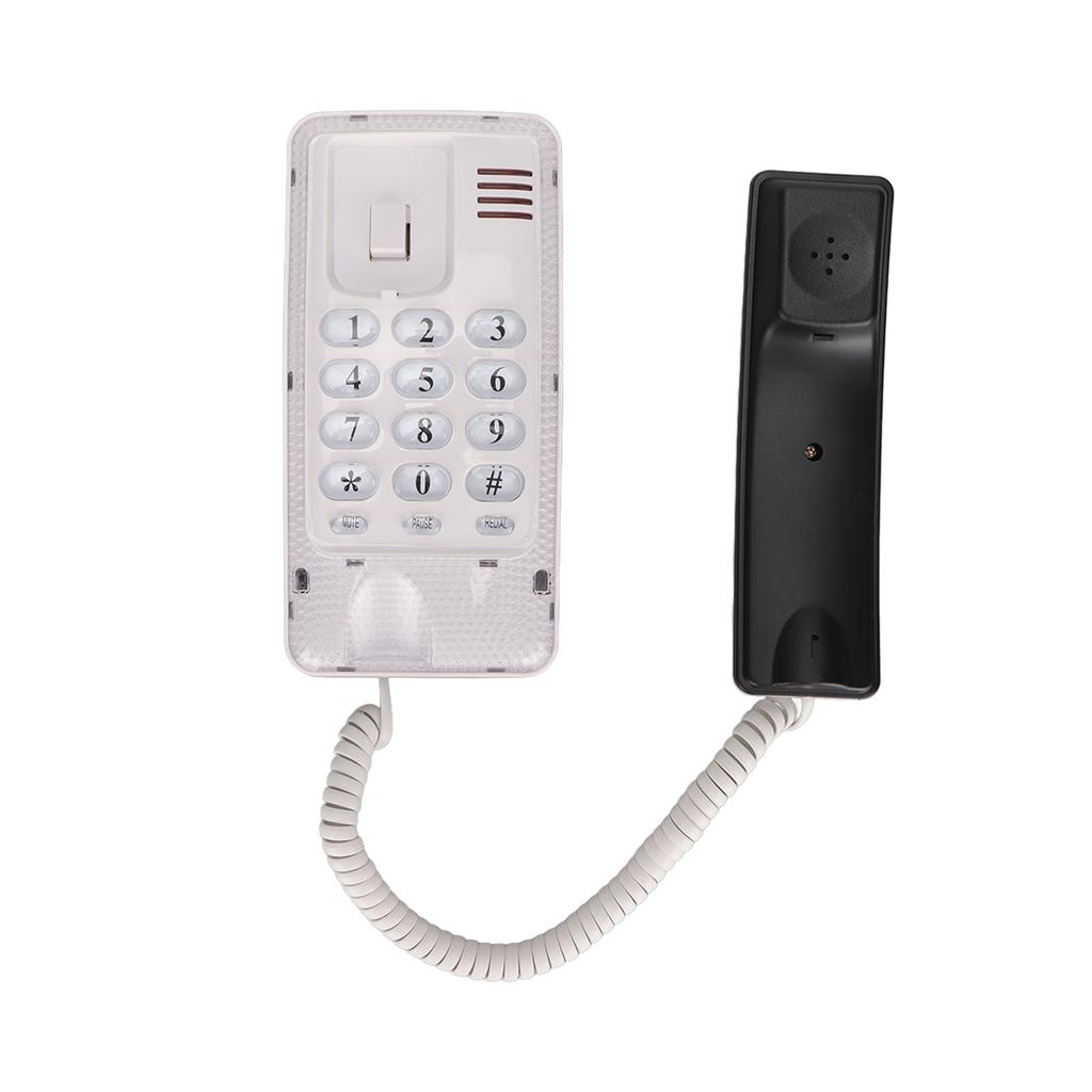 KXT‑438 Wall Mounted Home Phone Corded Telephone with Redial Quick Flash Mute Function for Home Hotel School Office