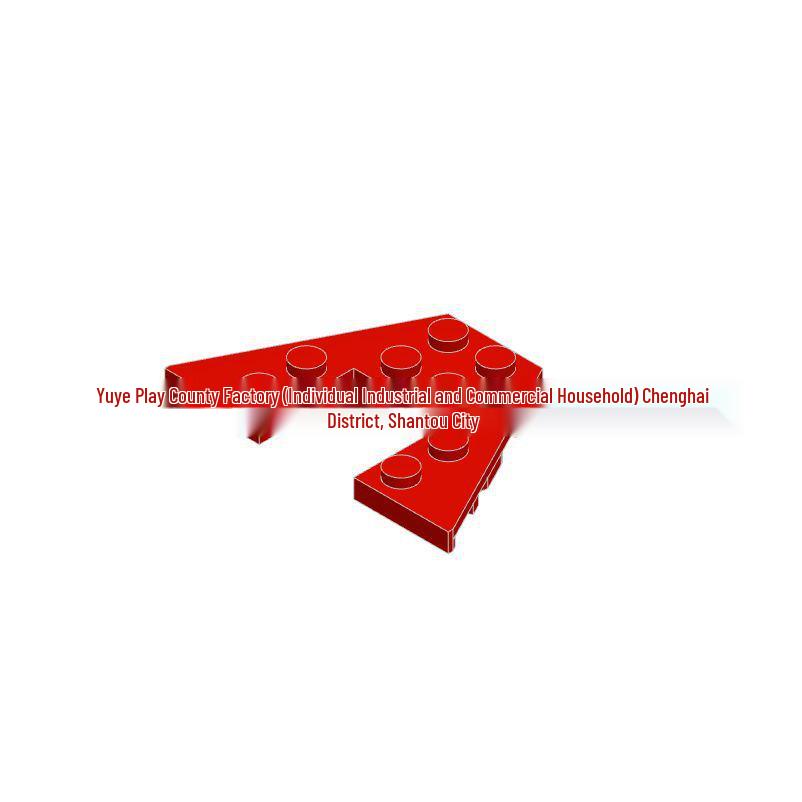 MOC Building Blocks: 4x6 Wedge Plate DIY Small Parts Compatible with 47407 0.5kg красный
