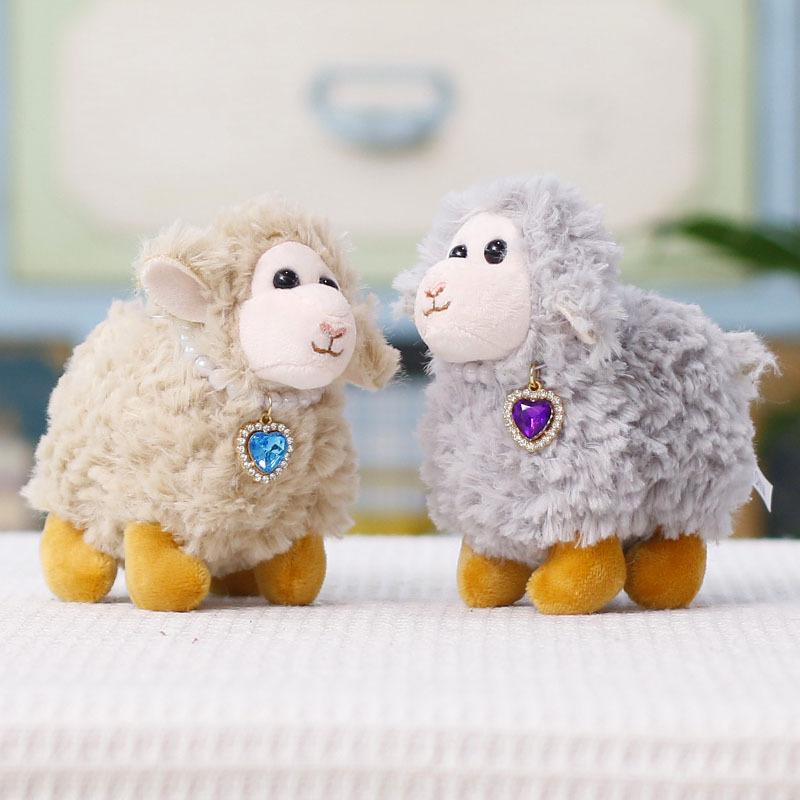 Portable Fluffy Plush Sheep Keychain Soft Cozy Touch Mini Pendant for Luggage Decoration Graduation Gifts