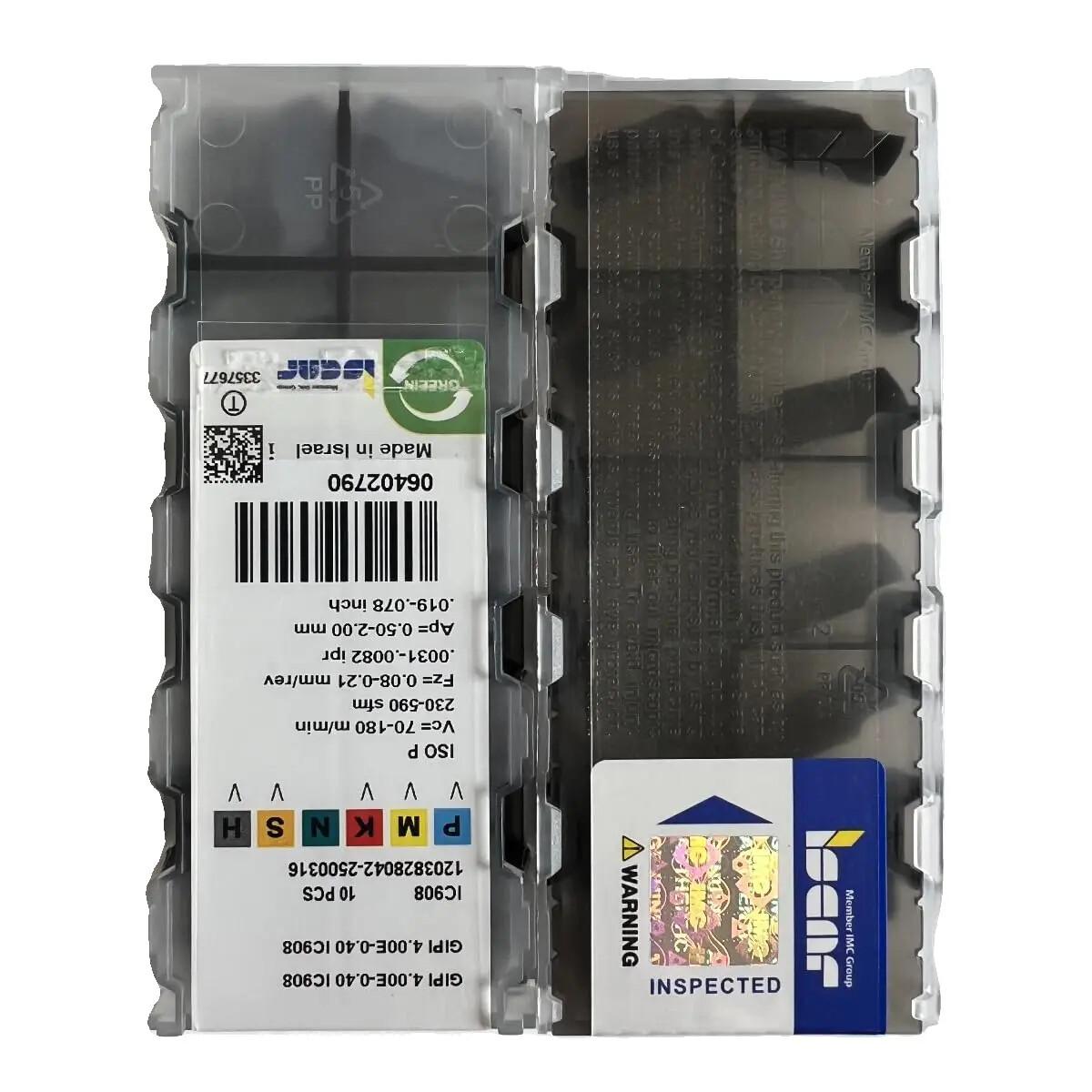 

ISCAR / GIPI4.00E-0.40 IC908 Industrial indexable carbide inserts 10 Pcs