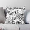 Black White Graffiti Collage Square Pillowcase Polyester Linen Velvet Printed Zip Decorative Throw Pillow Case Bed Cushion Cover