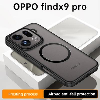 For OPPO Find X9 X9 Pro Deksel Magnetisk Gjennomsiktig Matt Hard PC Støtsikkert Halvgjennomsiktig Bakdeksel for Find X 9