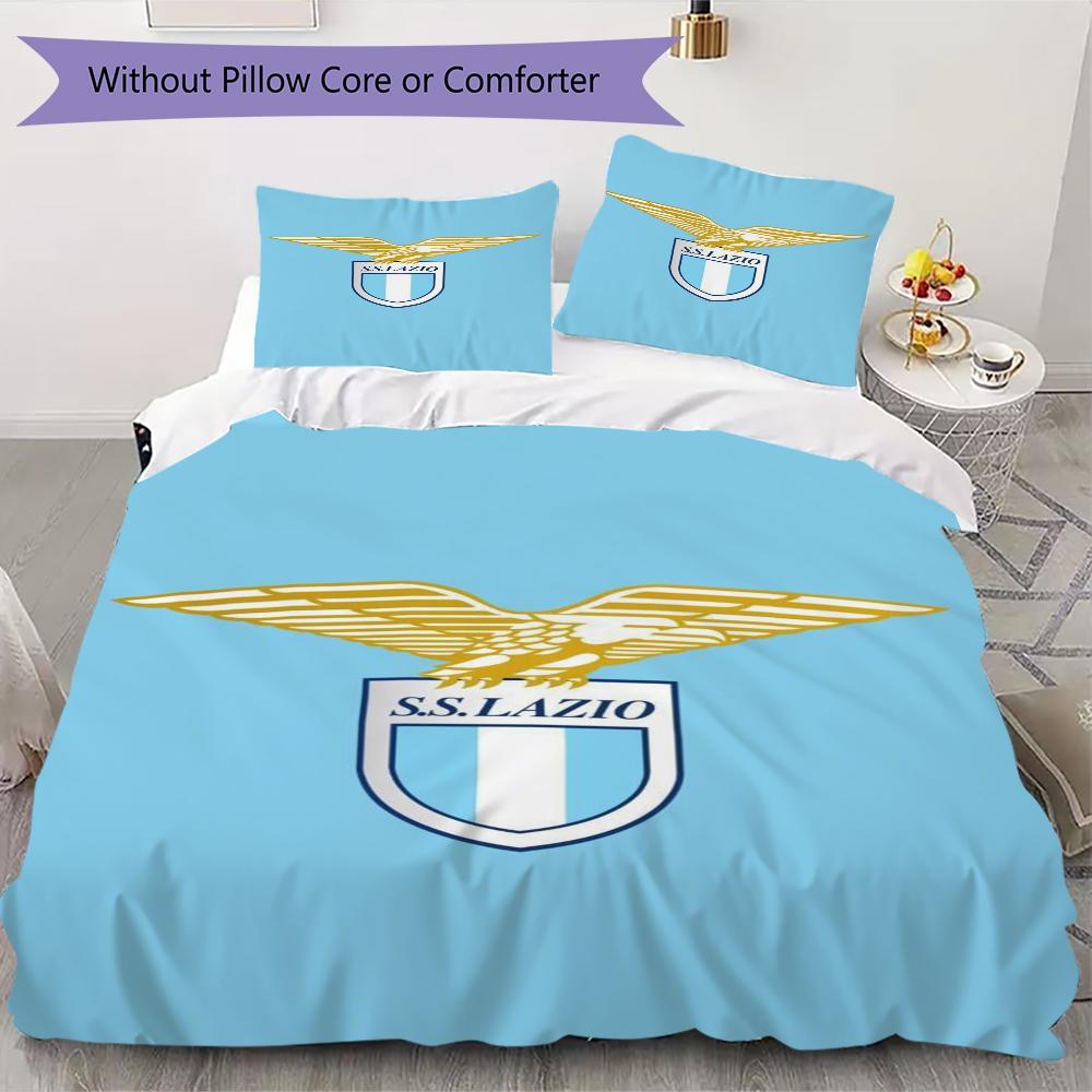 Lazio Pattern Bedding,Quilt Set Quilt Cover Pillowcase Home Birthday Gift(1 * Duvet Cover + 2 * Pillowcase, Without Core)_lx