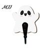 Punch Free Wall Storage Rack Halloween Themed Hook, Decorative Ghost Pattern Key Hanger, Self Wood Holder for Adhesive Backing Base Hook Bathroom