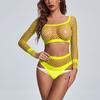 Women's Sexy Lingerie Floral Lace Cup Line Mesh Two-piece Set Elegant Printing Sexy Lingerie