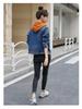 2024 Frühling/Herbst Damen Lockerer Kapuzen-Zwei-in-Eins Jeansjacke - Große Größe Studenten-Top