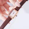 Ladies Glitter Small Square Watch Student Simple Belt Waterproof Quartz Watch Rose Gold Calendar Student Watch