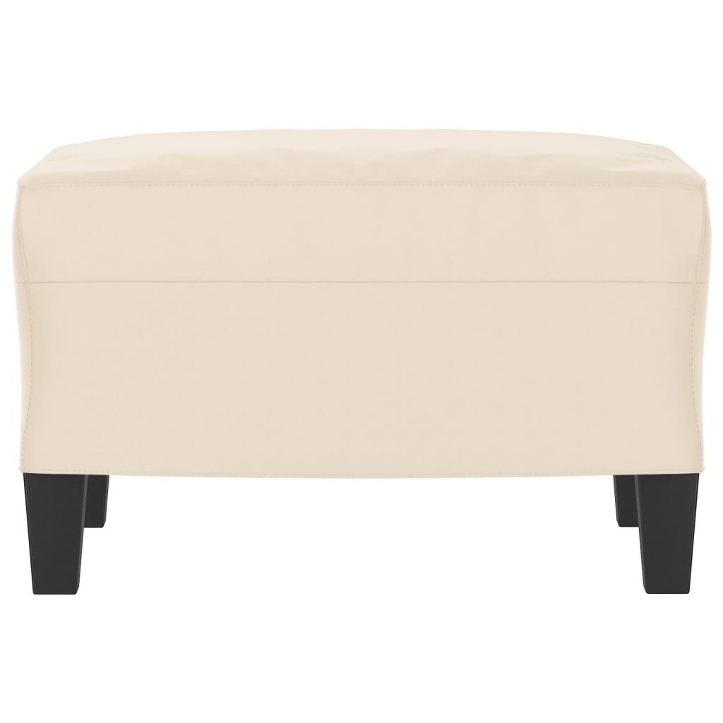Footstool Beige 60x50x41 Cm Microfiber Fabric