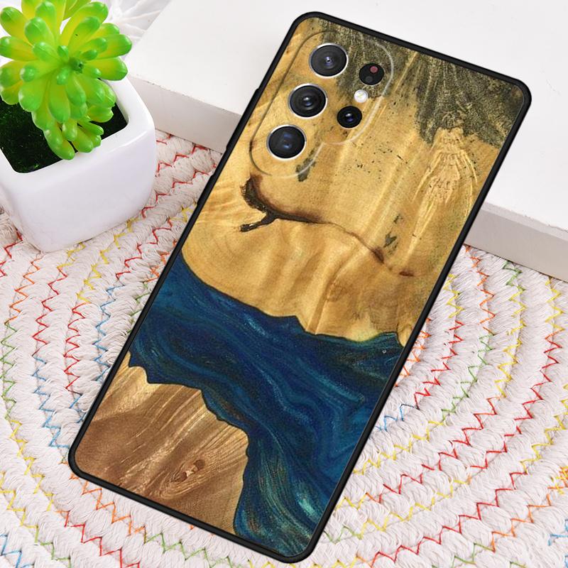 Wood Resin Glue Gel Skin TPU Phone Case For Samsung Galaxy Note 10 Pro S26 S25 S24 S23 S22 Ultra Plus S21 FE S20 Cover