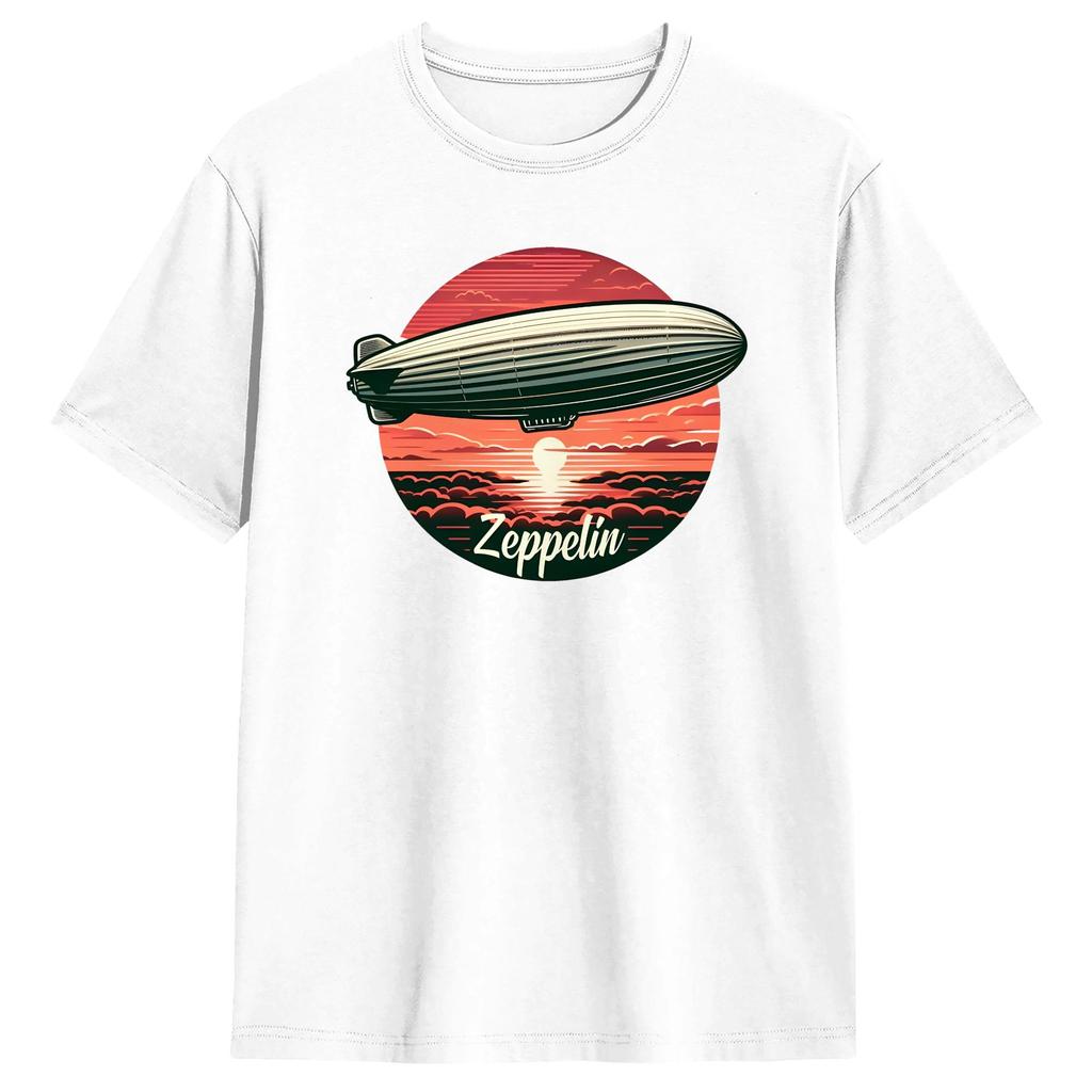 Streetwear TShirt Summer Leds Zeppelins Music Band Leisure T Shirts Pure Cotton Tshirt for Unisex Aesthetic Short Sleeve Top Tees