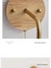 2023 Japanese Wabi-Sabi Solid Wood Wall Lamp – Retro Bedside & Hallway Light