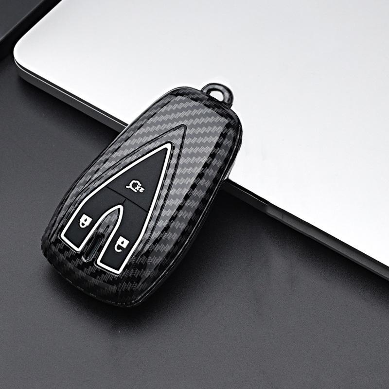 Carbon Fiber ABS Car Key Case Cover Shell for Changan UNIT UNIK CS35PLUS CS55 PLUS CS75 PLUS Oshan X7 X5 Car Accessories