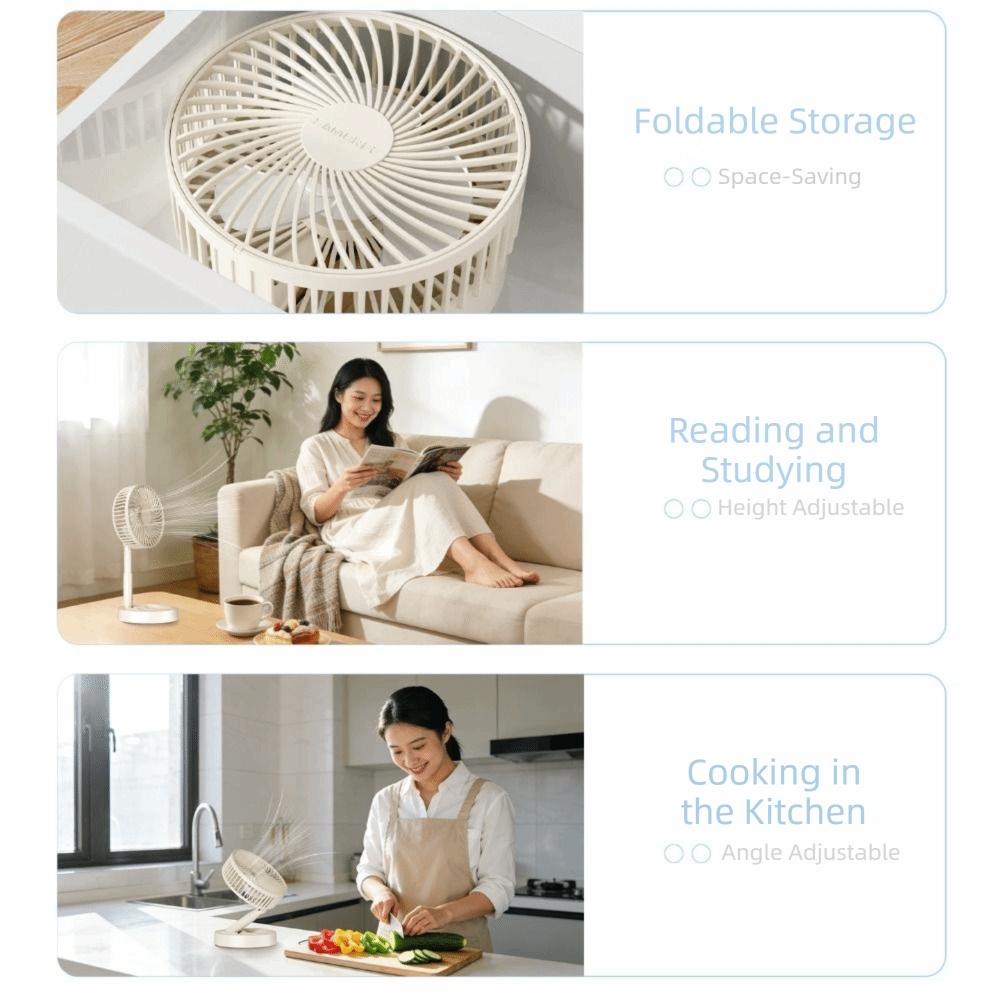 Adjustable Angle USB Fan Foldable Mini Electric Fan Energy Saving Desktop Fan Dormitory